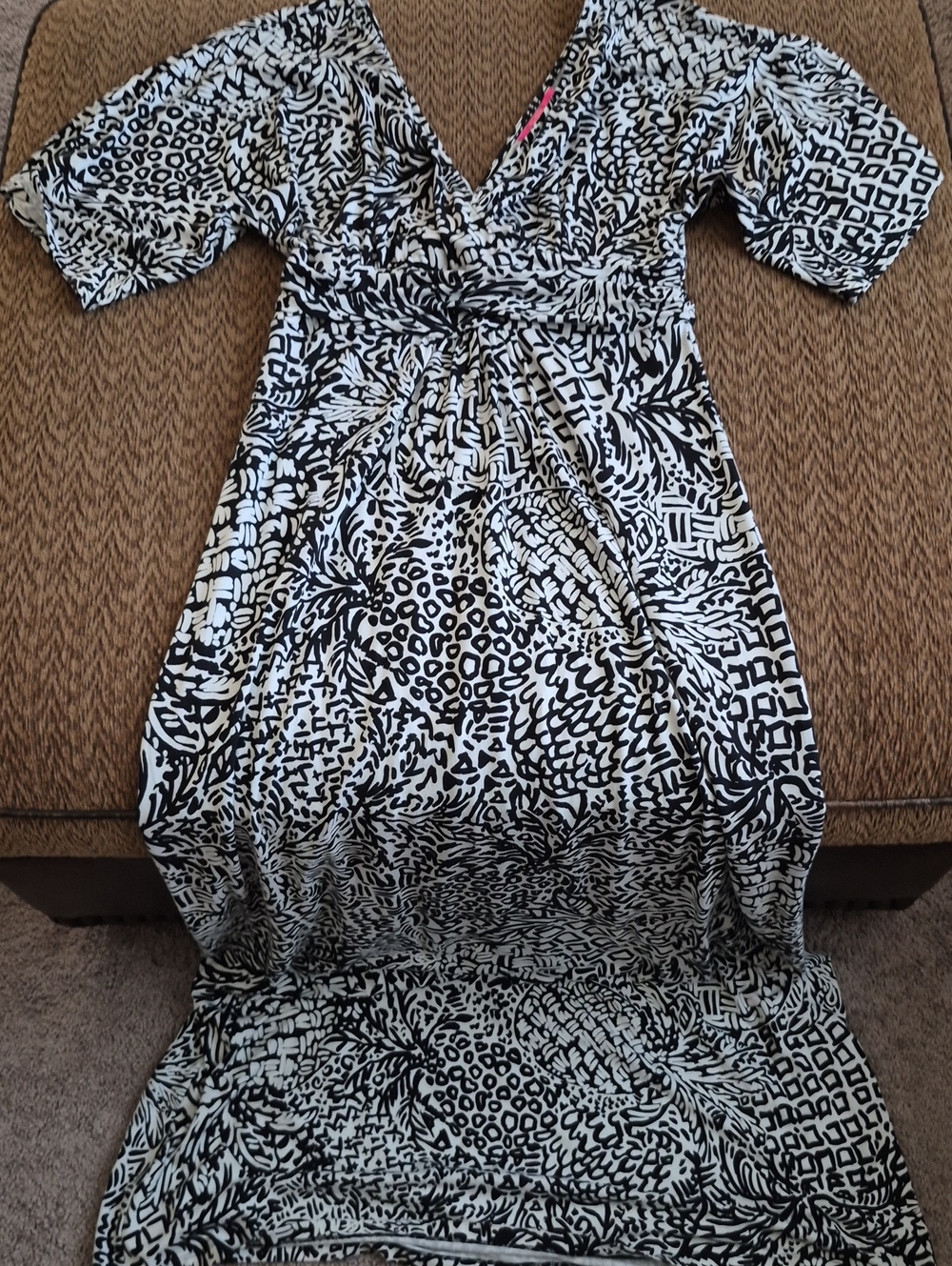 Lilly Pulitzer Black and White Printed Maxi Dress